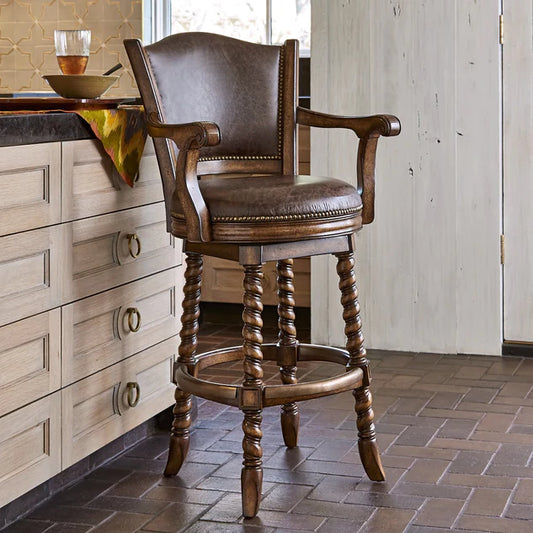 Ambella Home Collection - Dawson Swivel Counter Stool - Furniture Life