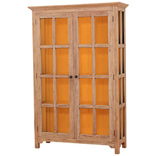 Bramble - Aries Glass Door Bookcase w/ 4 LED - Furniture Life