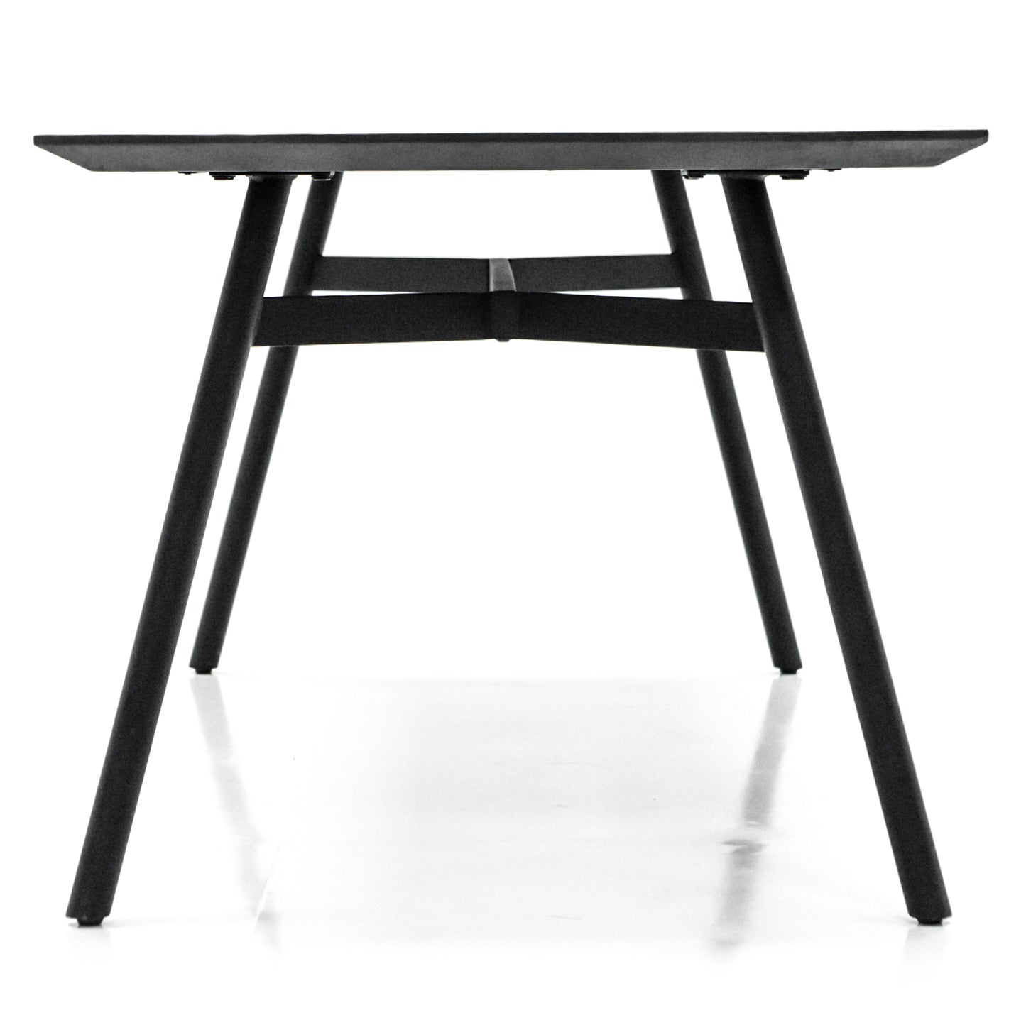Lincoln Black Acacia Fixed Dining Table