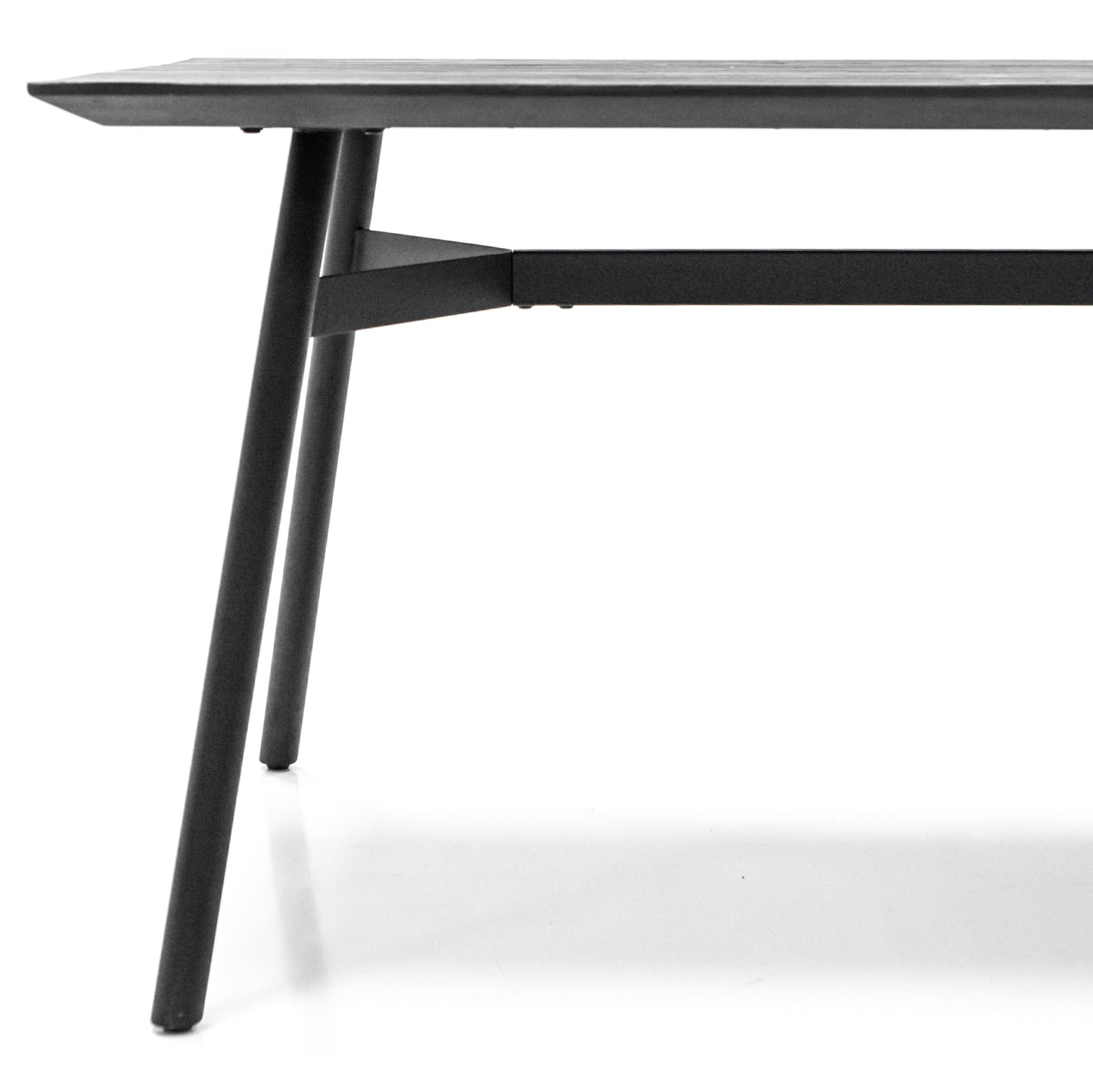 Lincoln Black Acacia Fixed Dining Table