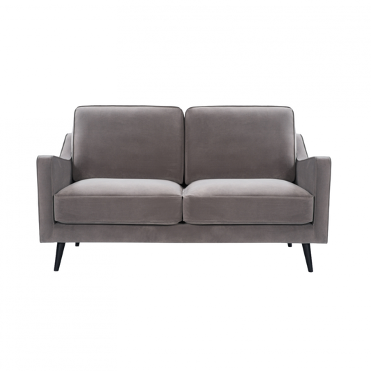 Daffy 2 Seat Sofa-Stone Grey Velvet