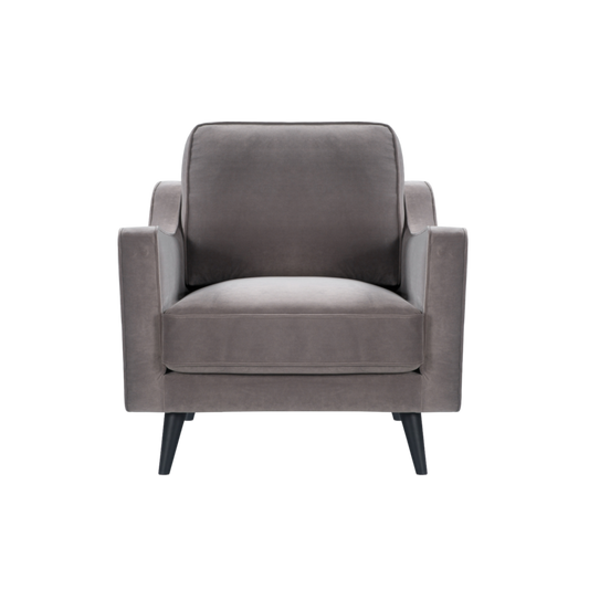 Daffy Chair-Stone Grey Velvet