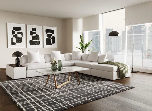 VIG Furniture - Divani Casa Dixon Modern White L- Shaped Modular Sectional Sofa - Furniture Life