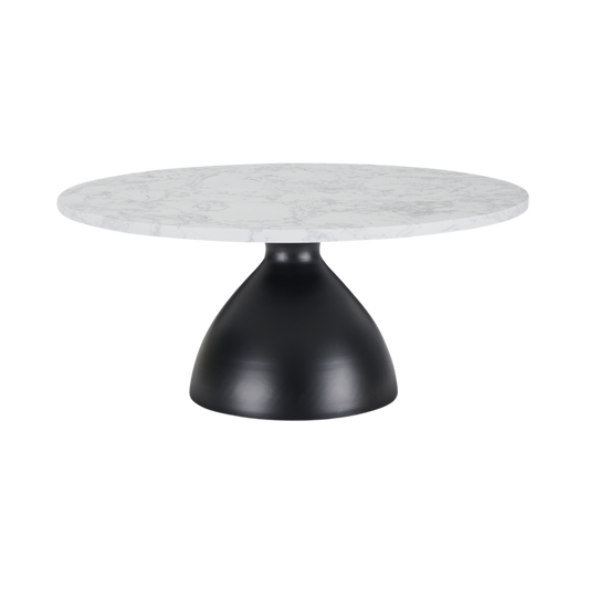 Hazel Coffee Table-Black & White Marble