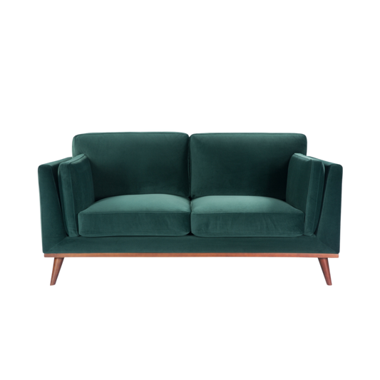Mickey 2 Seat Sofa- Emerald Green Velvet
