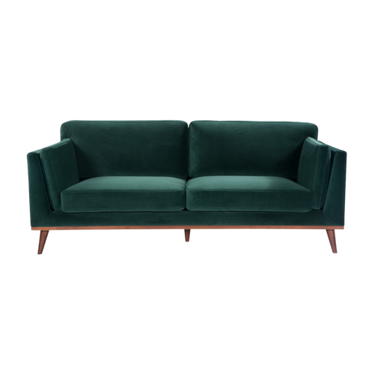 Mickey 3 Seat Sofa- Emerald Green