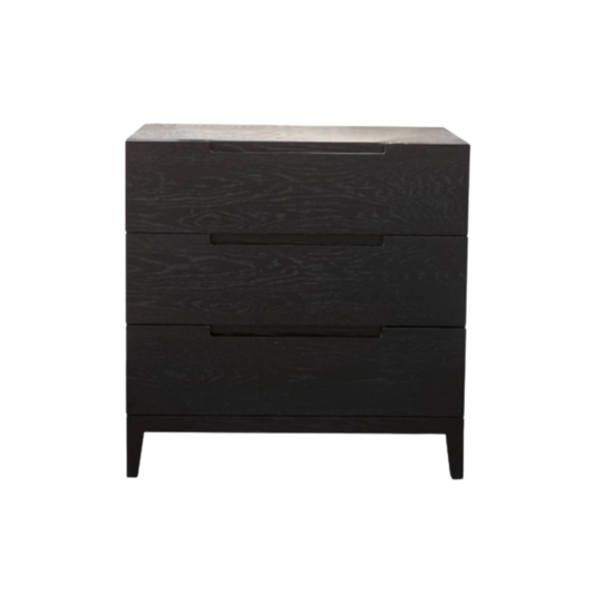 Orchid 3 Drawer Chest-Wenge (Black Stained Oak)