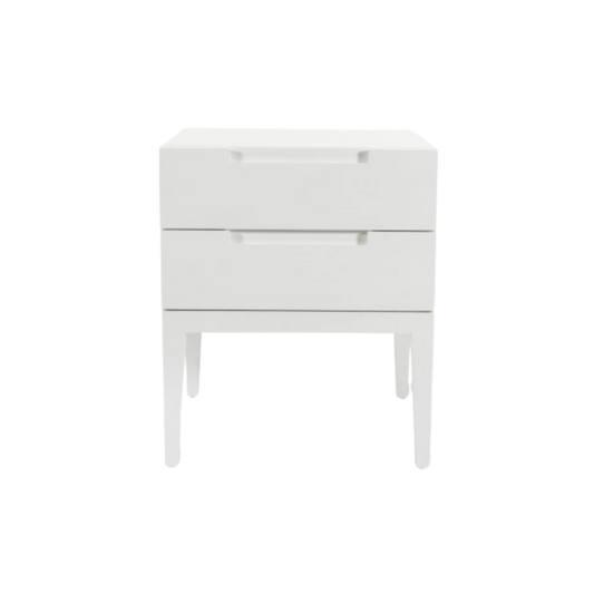Orchid 2 Drawer Bedside-White