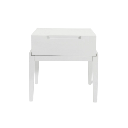 Orchid Bedside Single Drawer-White