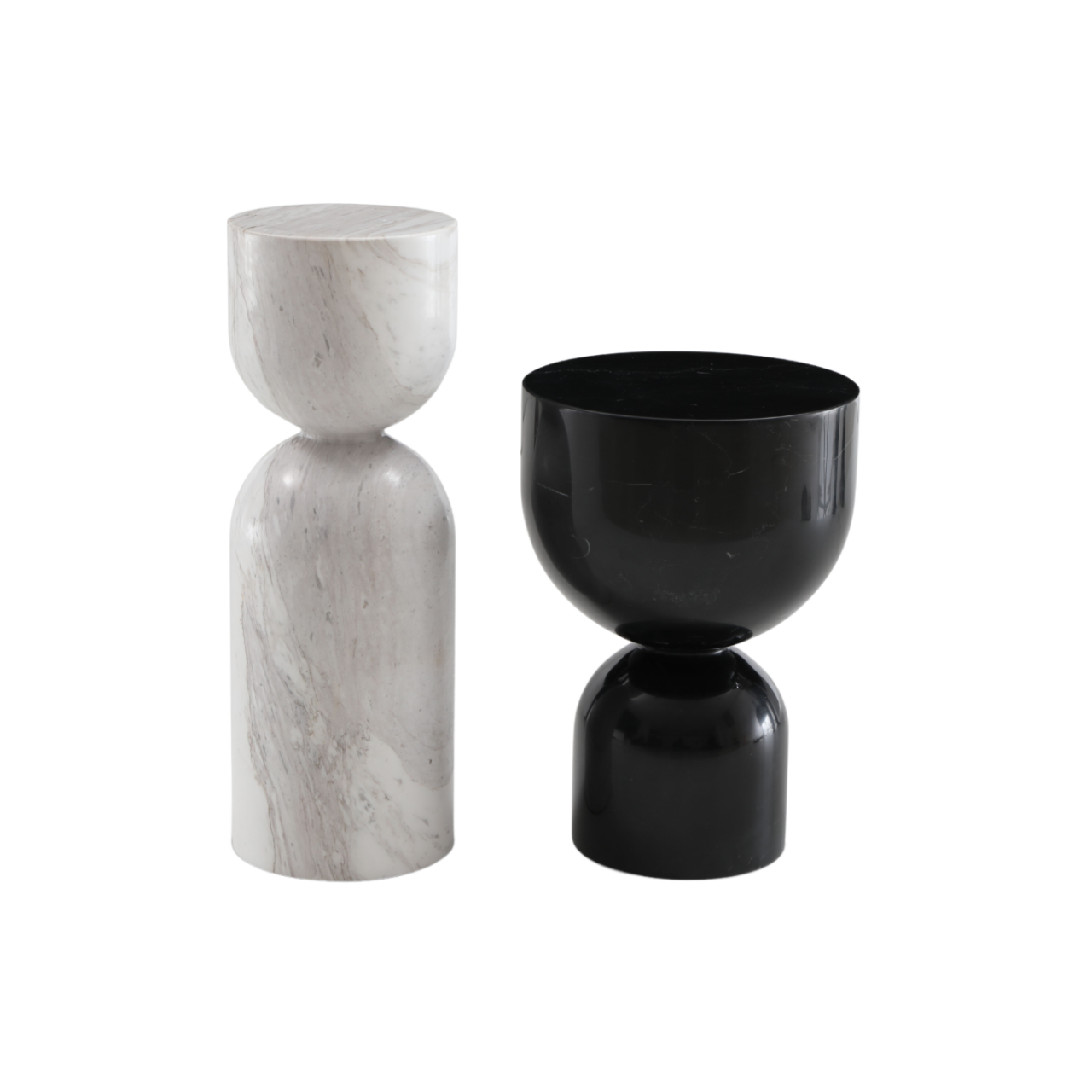 Pepper Lamp Table-Black Marble