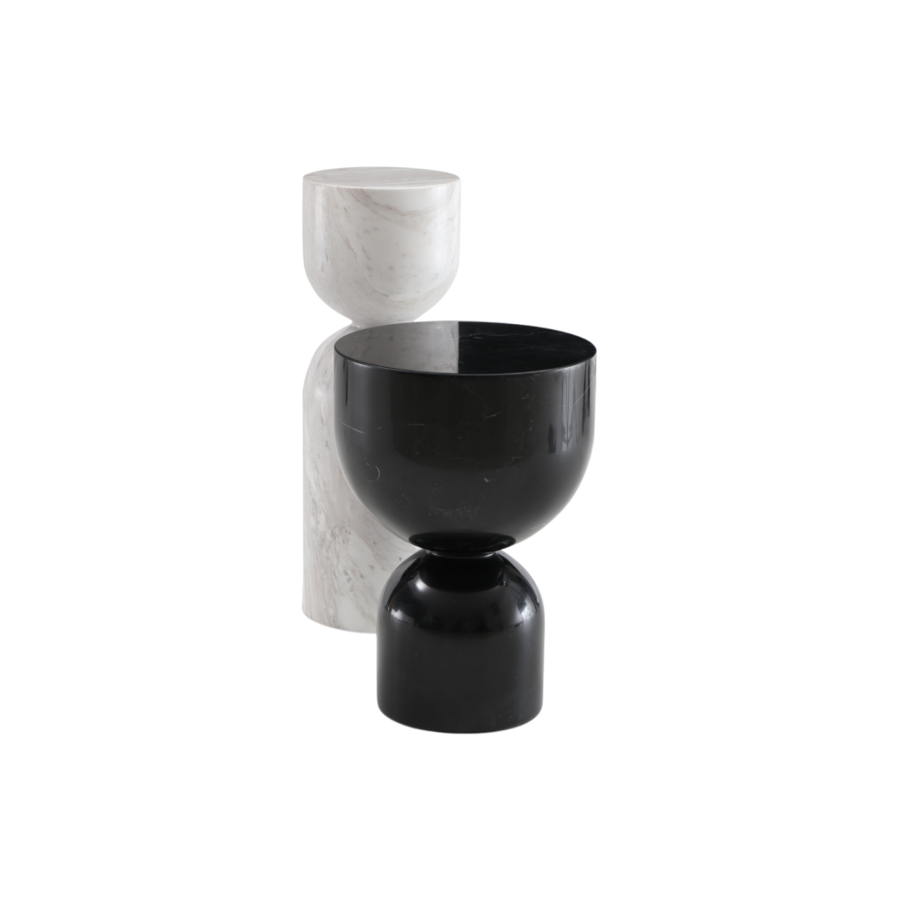 Pepper Lamp Table-Black Marble