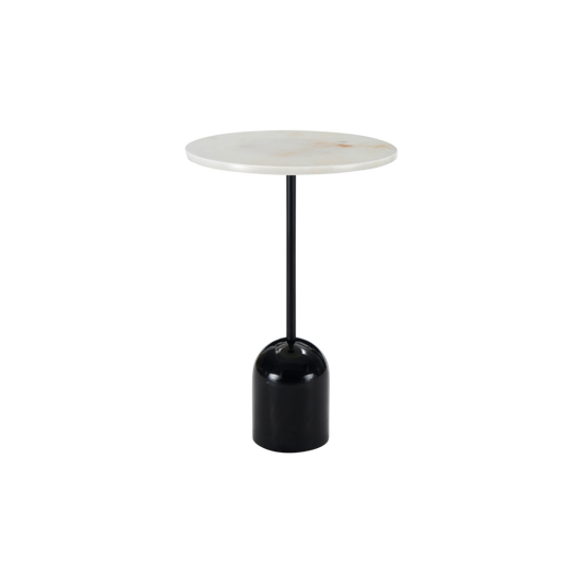 Thyme Lamp Table-Black Marble & White Marble