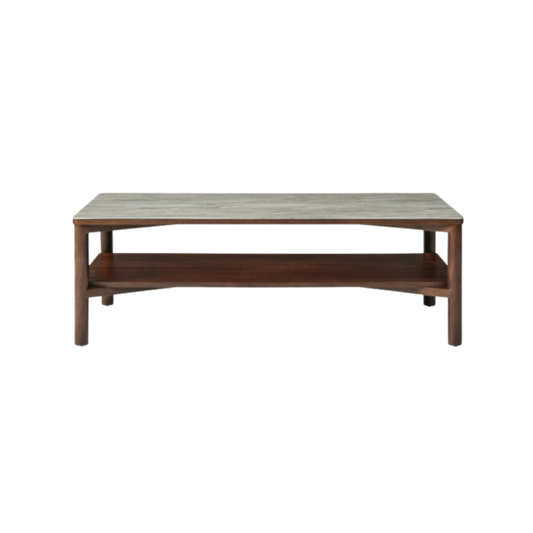 Willow Coffee Table With Shelf-Timber Tobacco