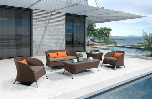 VIG Furniture - Renava Zamora Outdoor Brown Sofa Se - Furniture Life