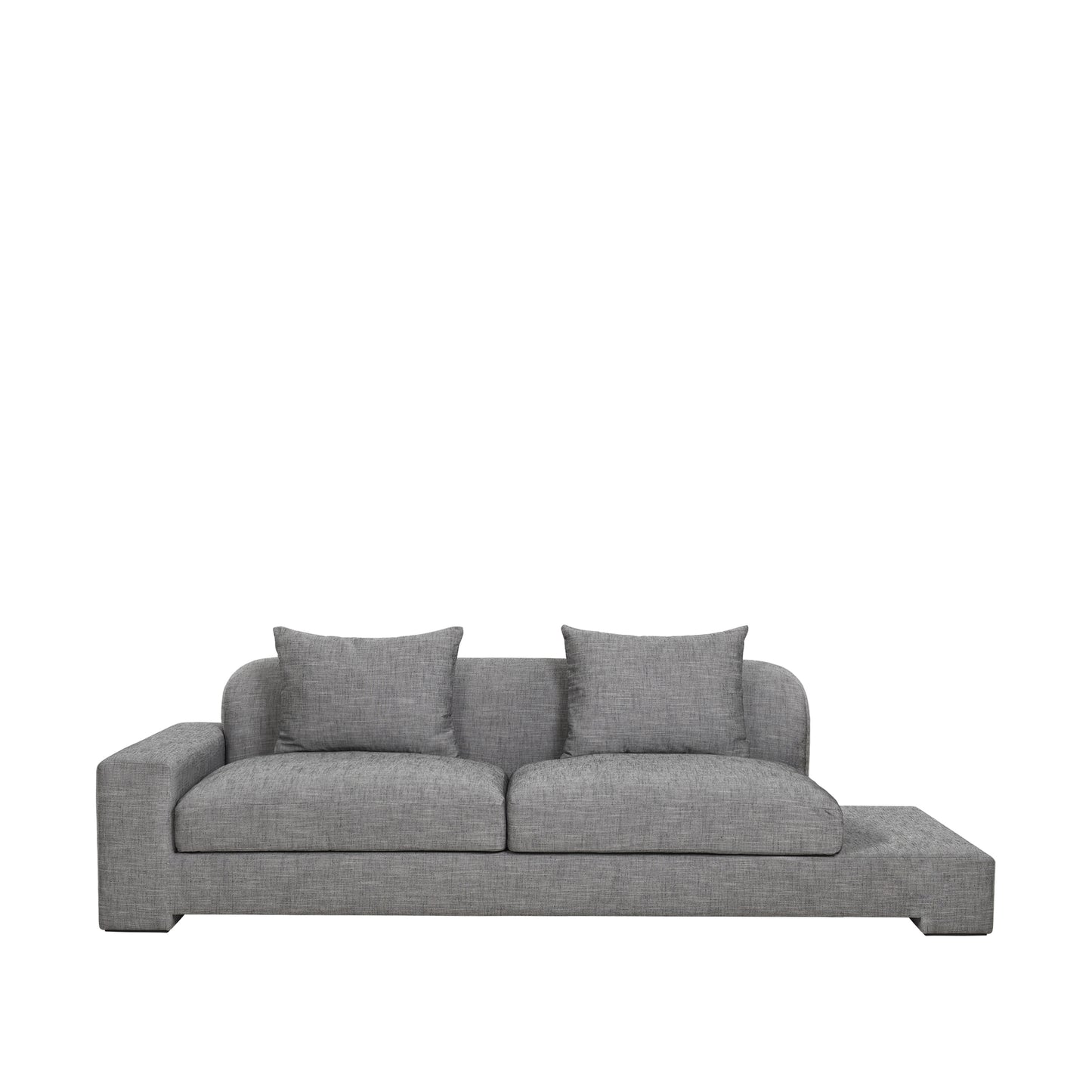 Bay Chaise longue Left Sided-Anthracite Mélange