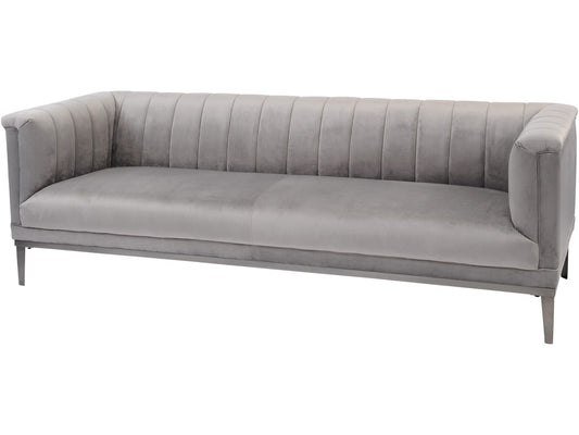 Mink Ribbed Belgravia Three-Seater Sofa