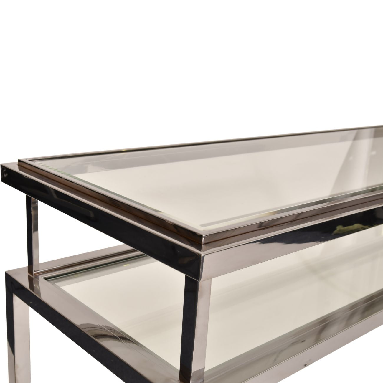 Kensington Stainless Steel and Glass Console Table