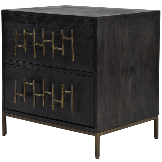 Ashland Espresso 2-Drawer Bedside Table