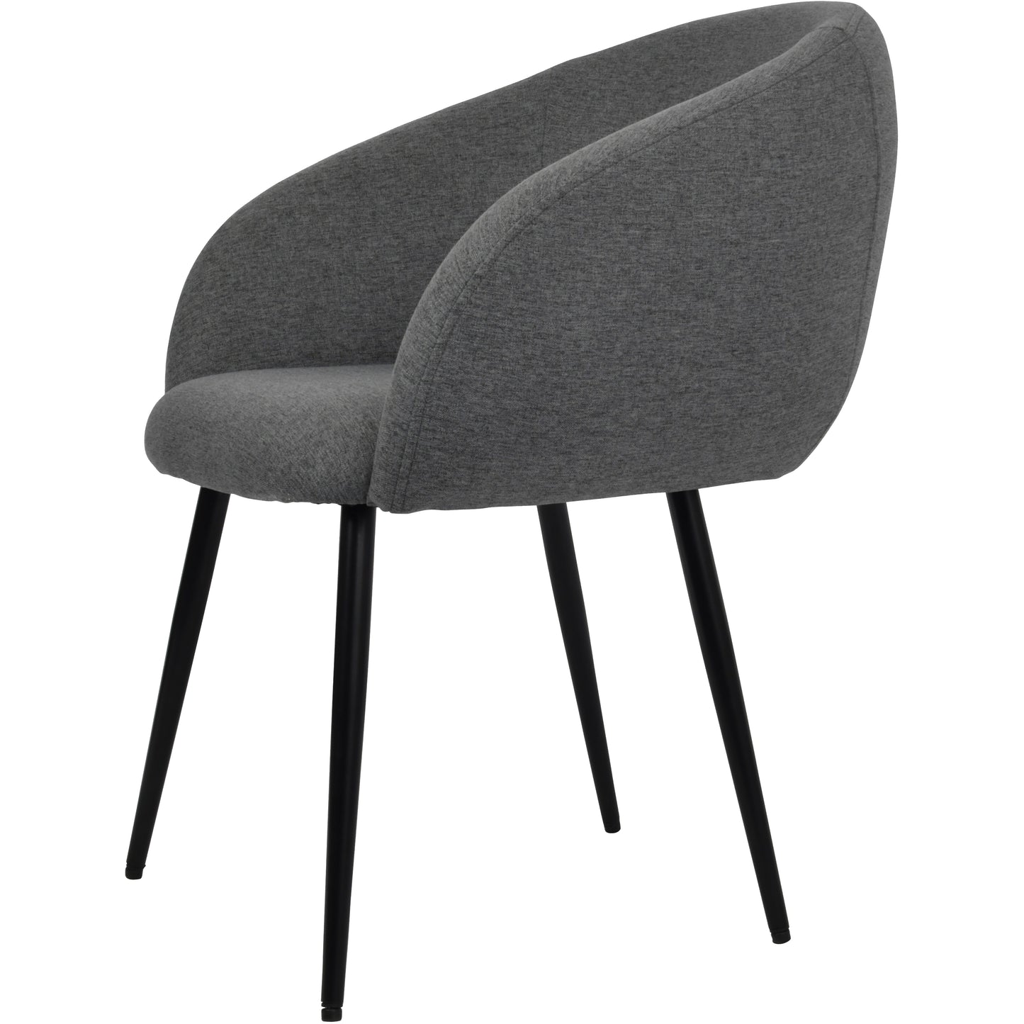 Ashen Grey Fabric Dining Chair
