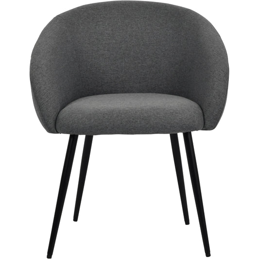 Ashen Grey Fabric Dining Chair