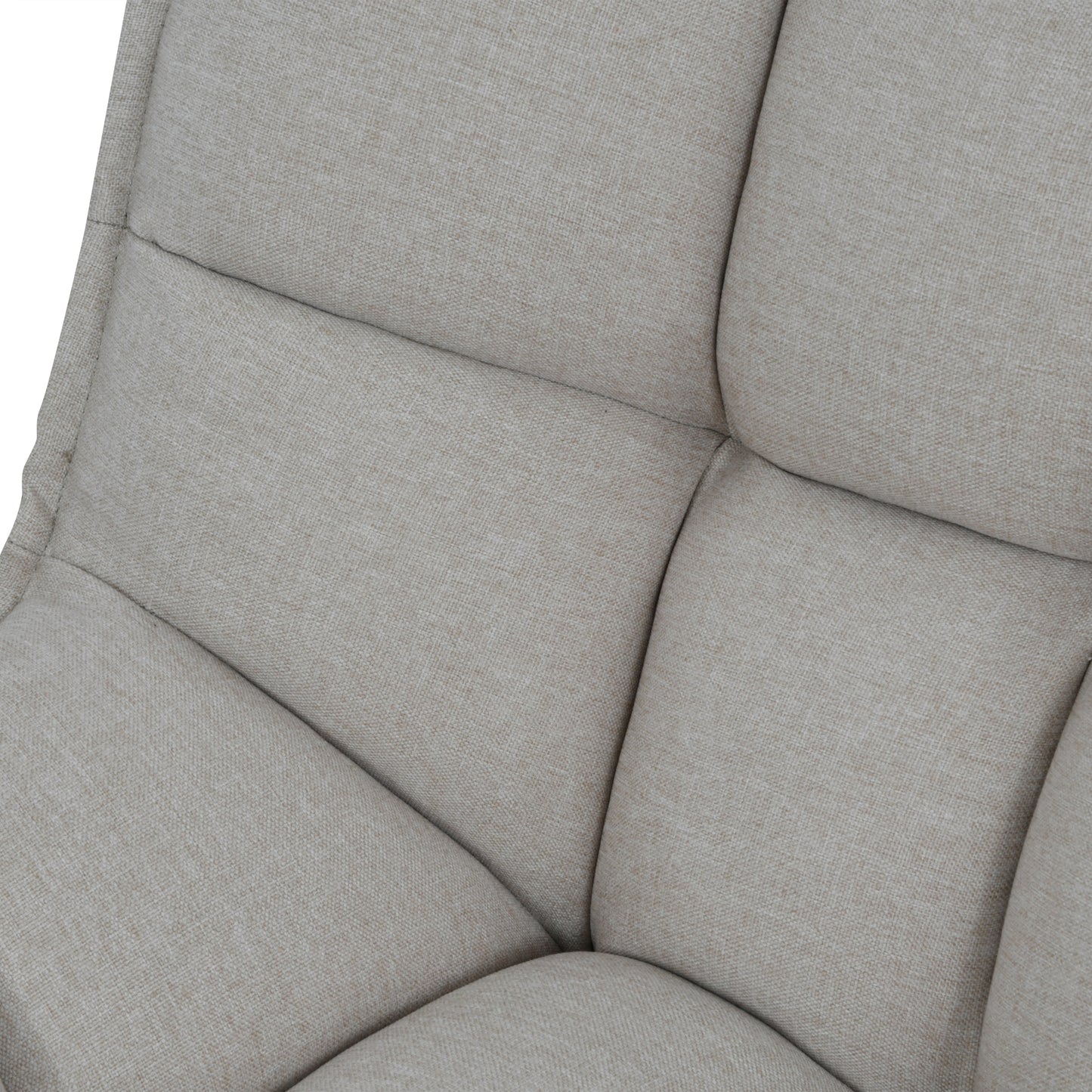 Chrishall Oatmeal Fabric Chair with Footstool