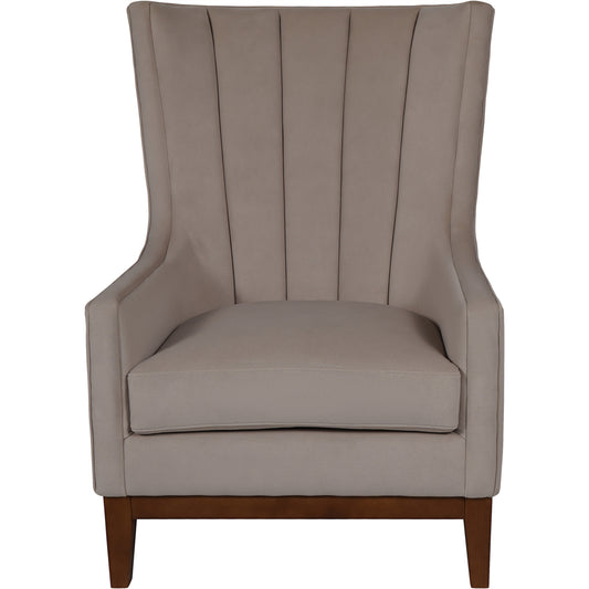 Taupe Upholstered Accent Chair