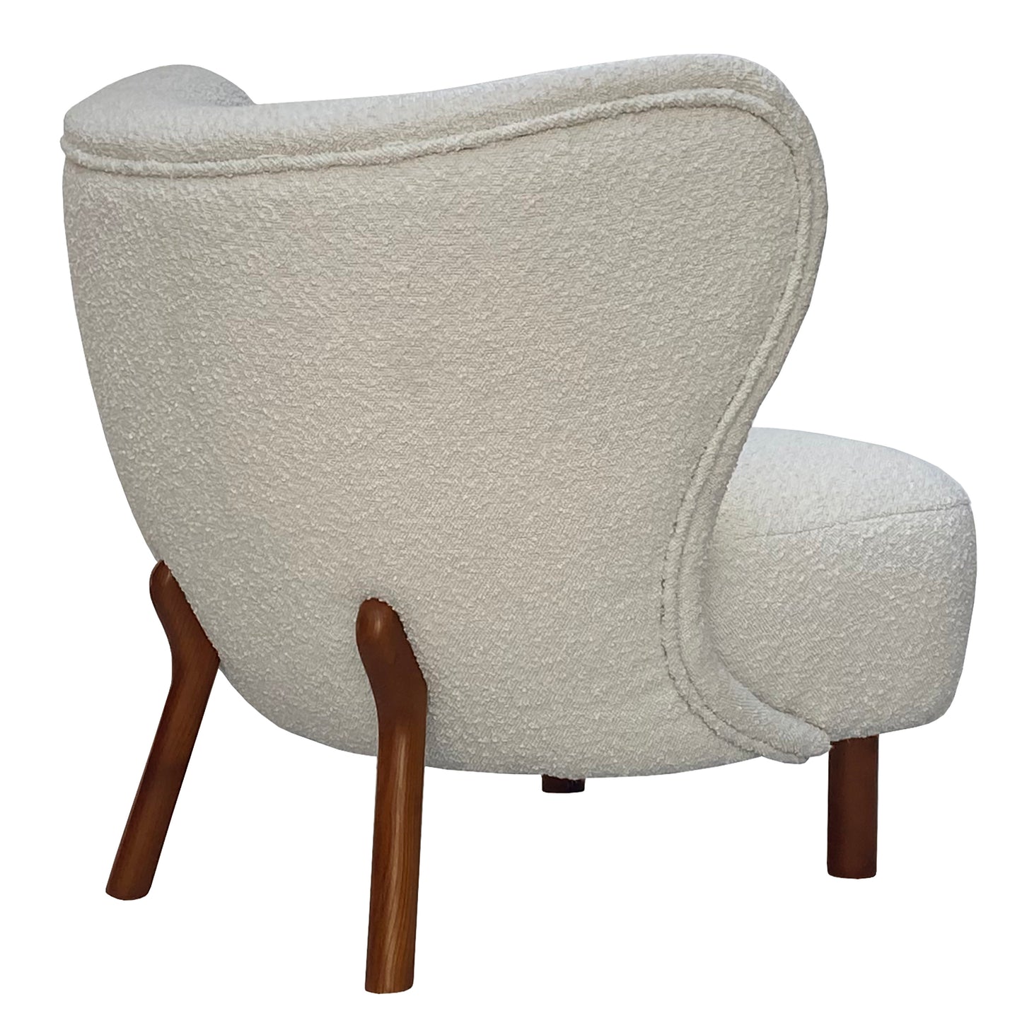 Ivory Boucle Wingback Occasional Chair