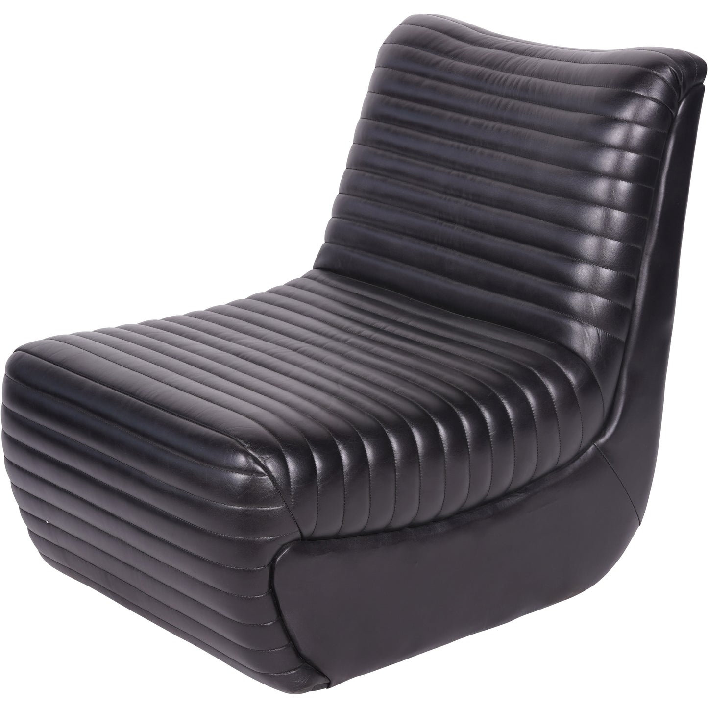 Charcoal Leather Trinity Chair