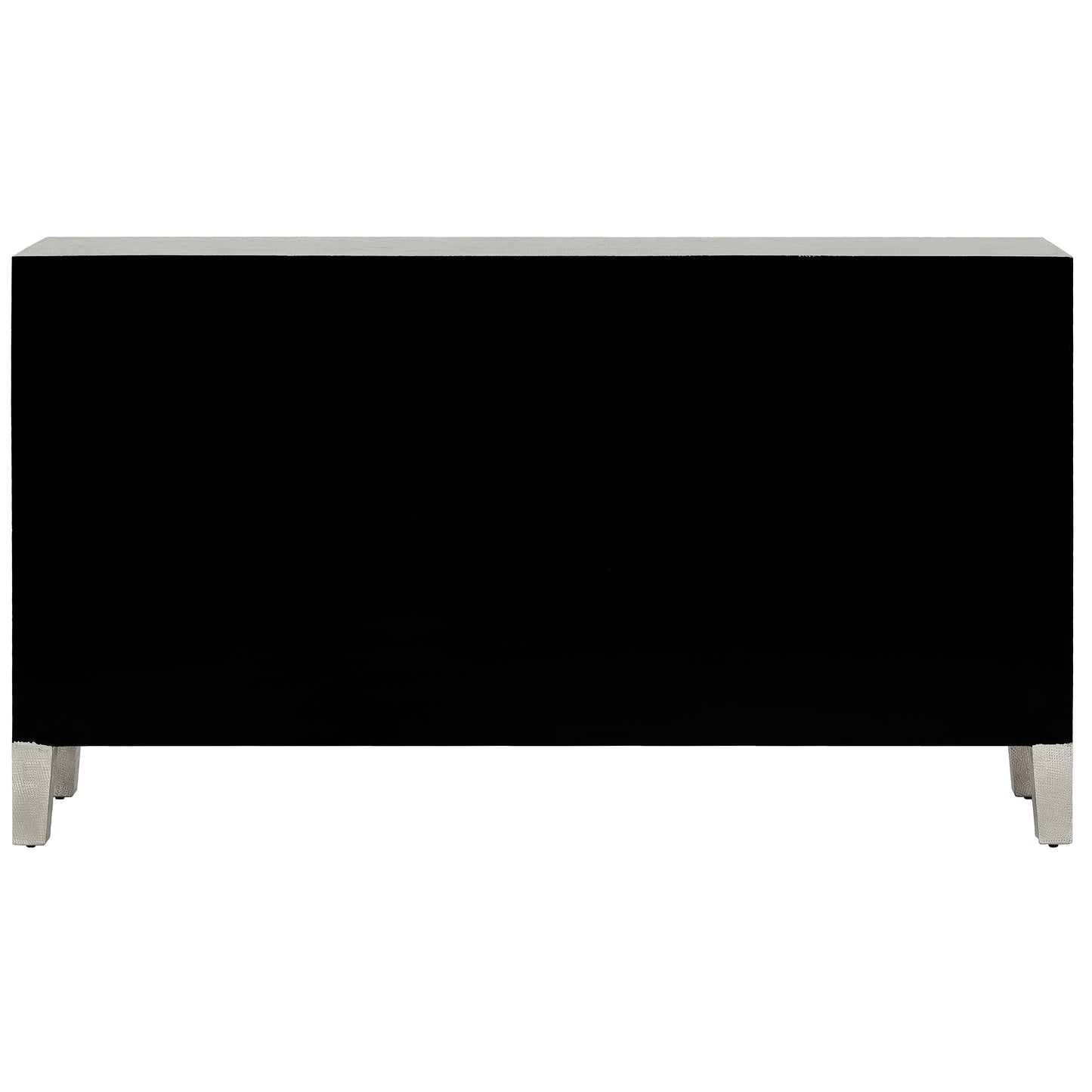 Lustrum Silver Embossed Metal Four-Drawer Sideboard