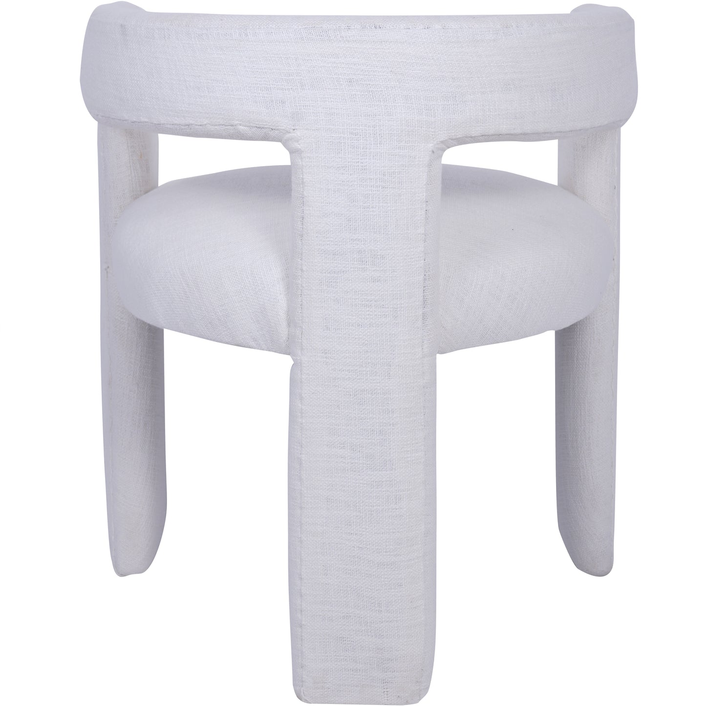 Ivory Slub Fabric Armchair