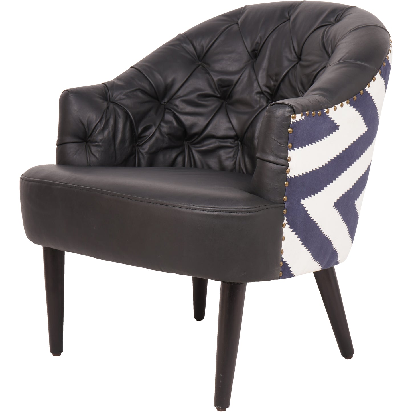 Admiral Leather Front & Fabric Back Chair