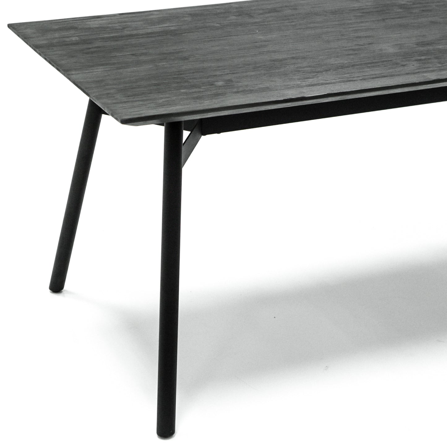 Lincoln Black Acacia Fixed Dining Table