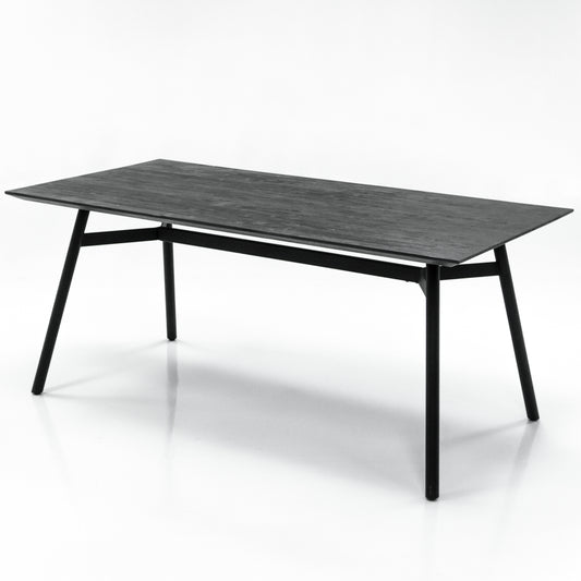 Lincoln Black Acacia Fixed Dining Table