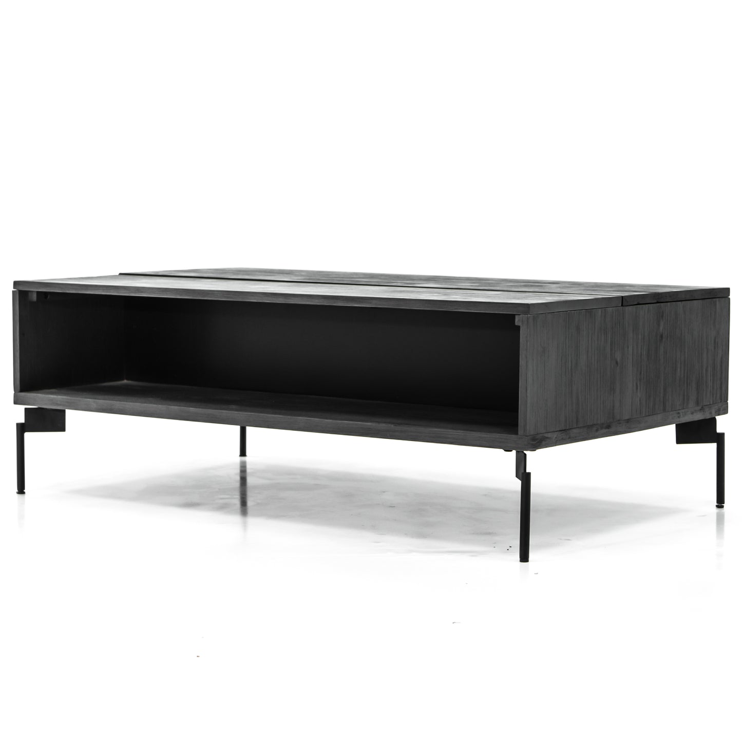 Black Acacia Coffee Table with Motion Top Mechanism