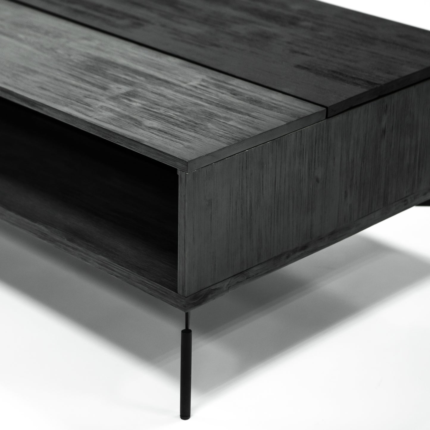 Black Acacia Coffee Table with Motion Top Mechanism