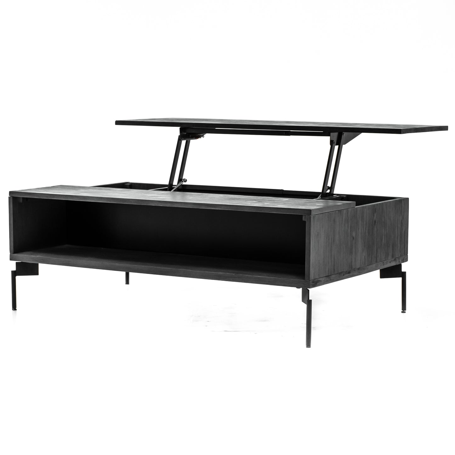 Black Acacia Coffee Table with Motion Top Mechanism