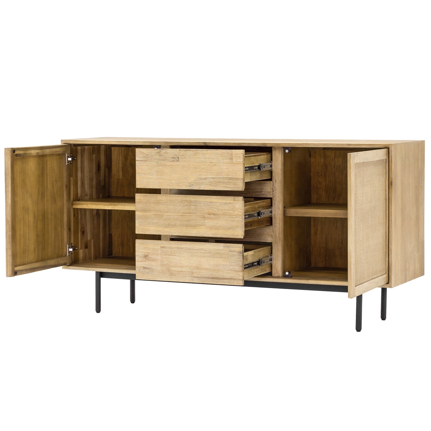 Harbor Buffet Cabinet with Dual Doors and Triple Drawers