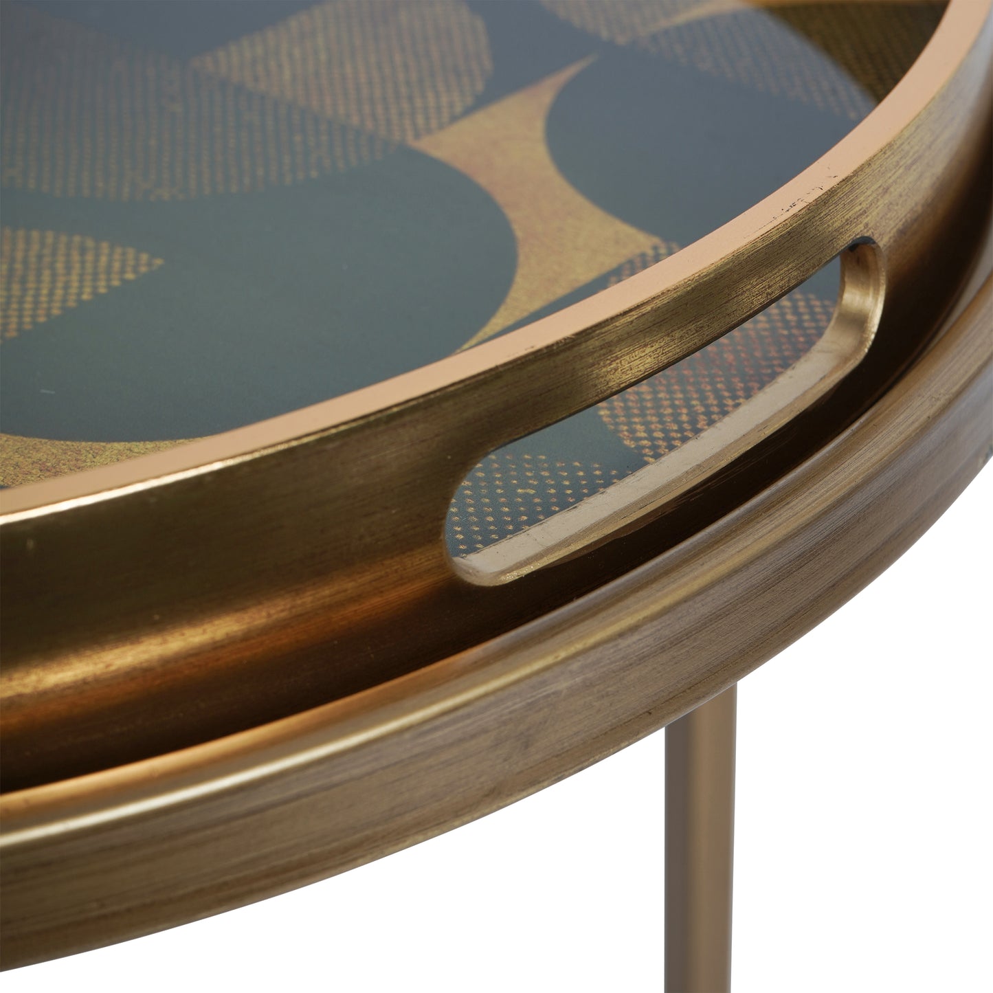 Retro Foil Pattern Side Tables - Set of 2