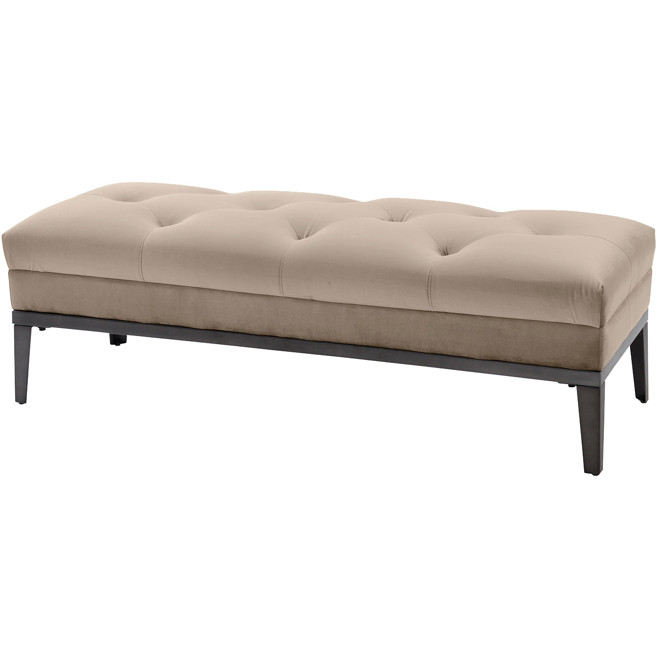 Kensington Mink Buttoned Ottoman