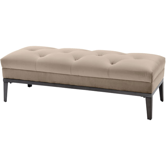 Kensington Mink Buttoned Ottoman