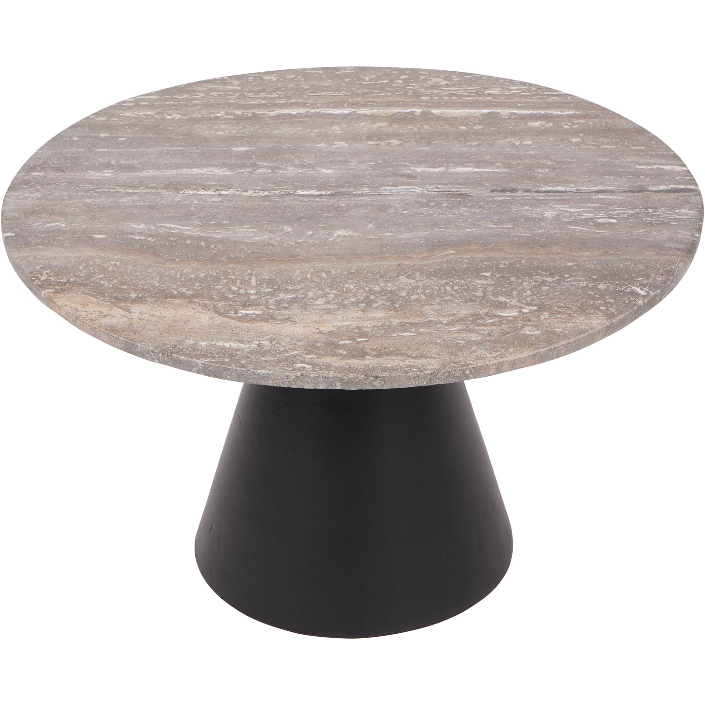 Clifton II Charcoal Black and Dark Travertine Coffee Table - Small