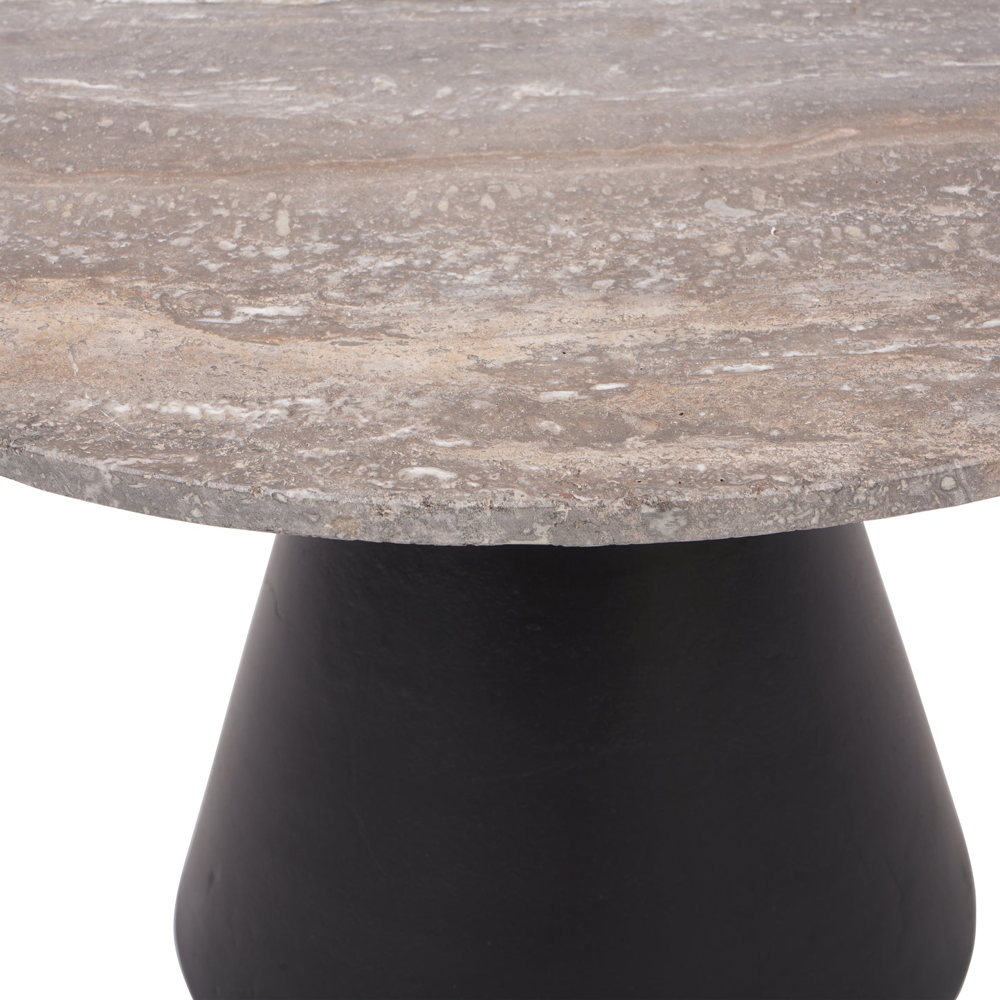 Clifton II Charcoal Black and Dark Travertine Coffee Table - Small