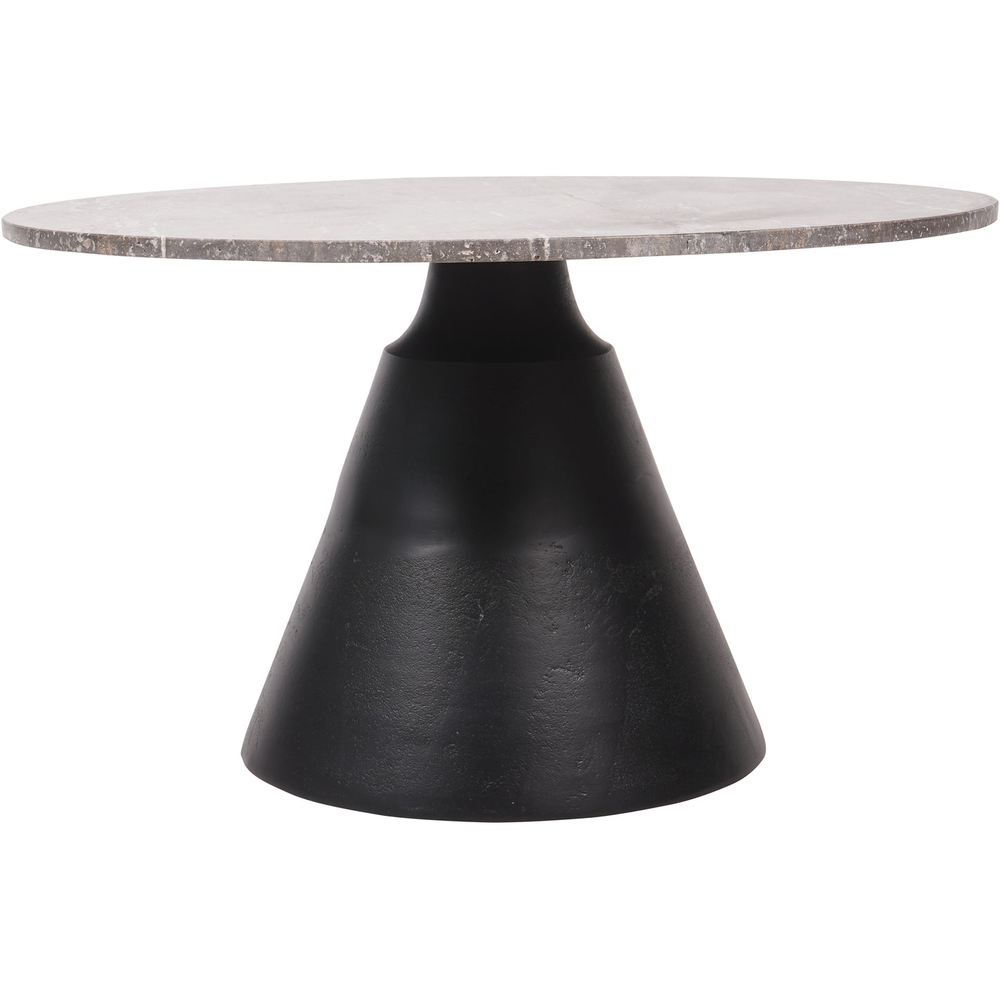 Clifton II Charcoal Black and Dark Travertine Coffee Table - Large