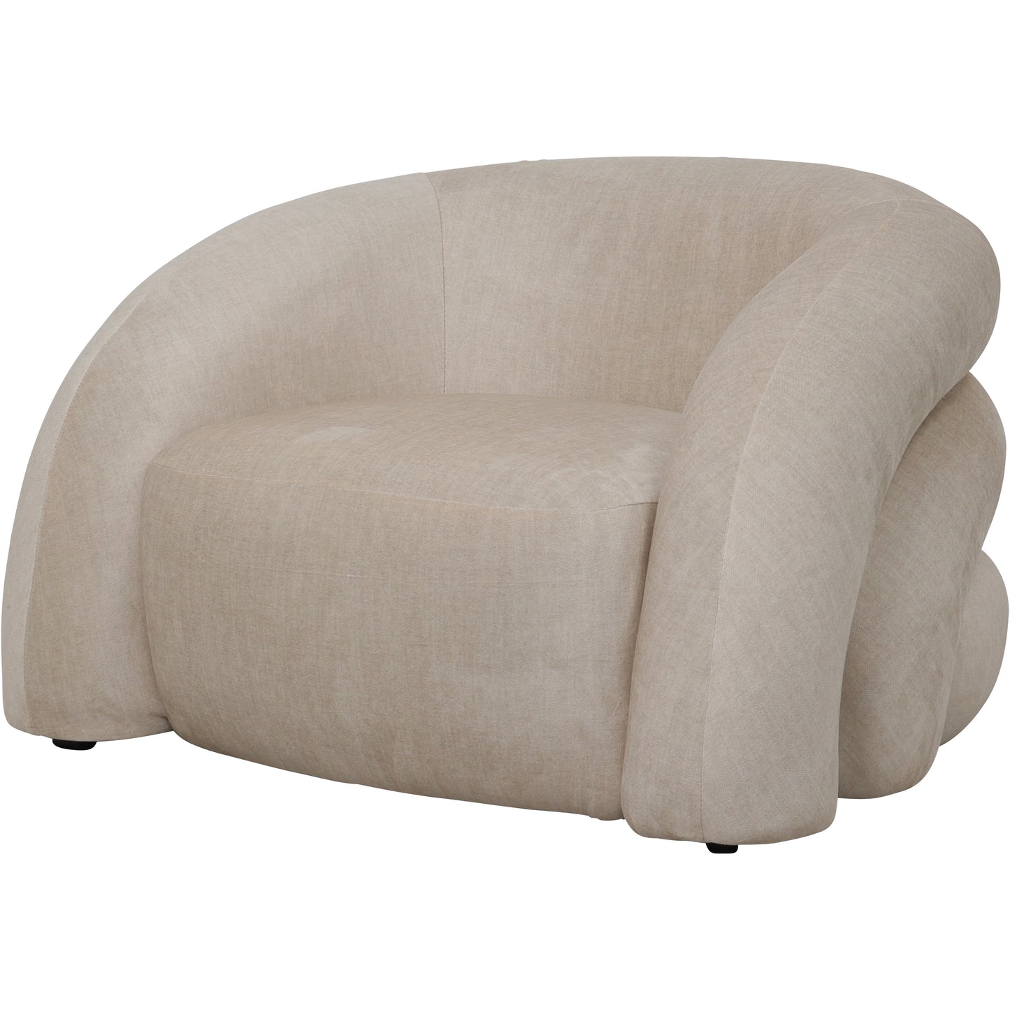 Casa Cream Upholstered Curved Snug Chair