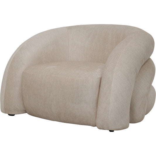 Casa Cream Upholstered Curved Snug Chair