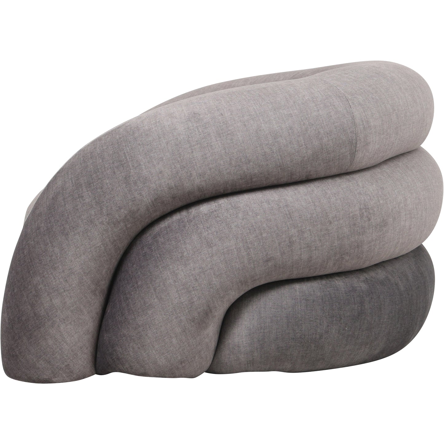 Casa Grey Upholstered Curved Snug Chair &nbsp;