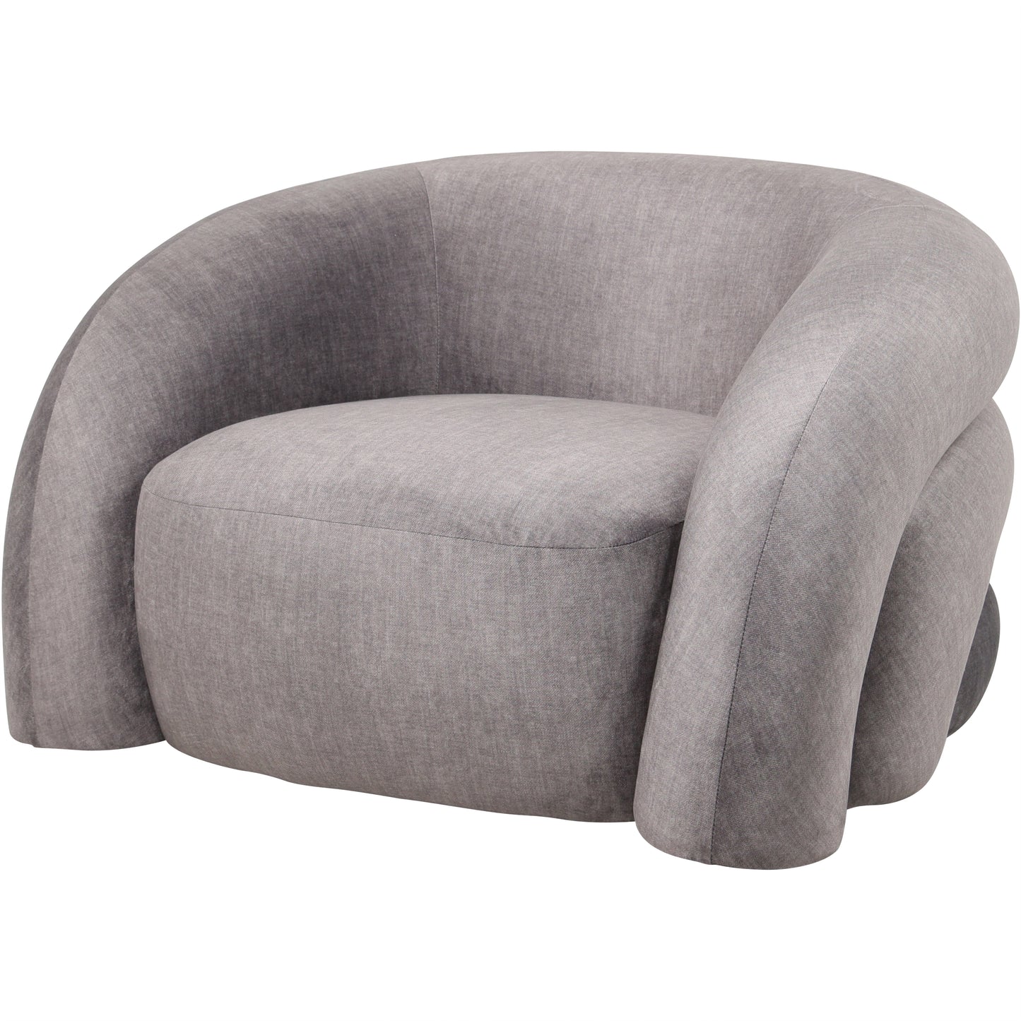 Casa Grey Upholstered Curved Snug Chair &nbsp;