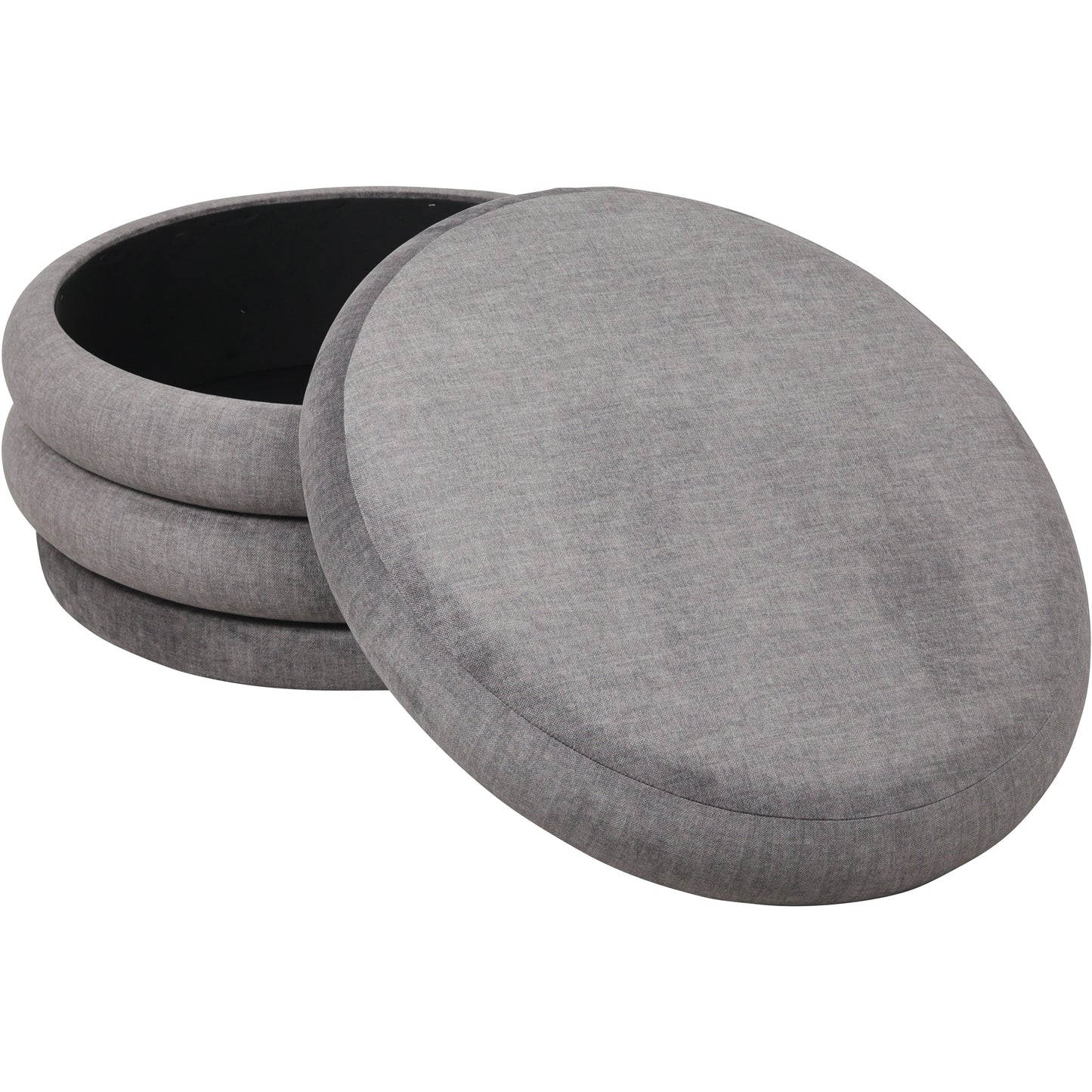 Casa Grey Upholstered Storage Ottoman