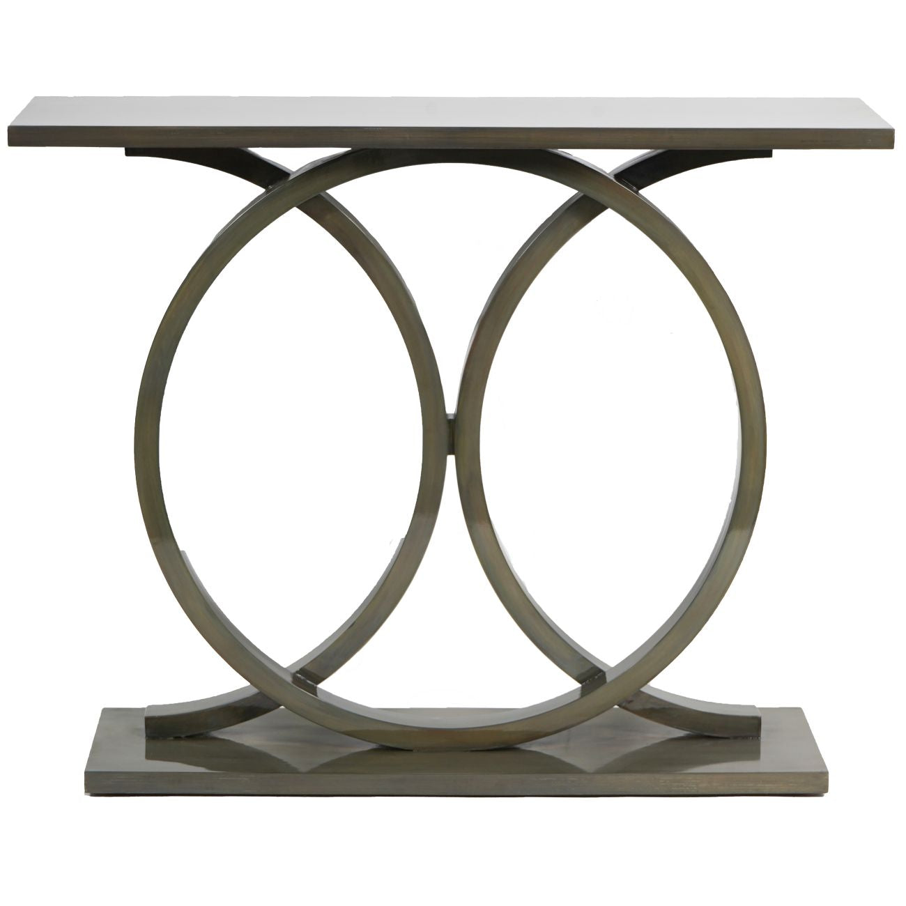 Lacquer Olive Console Table