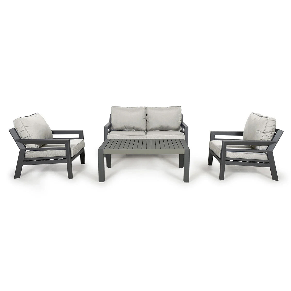 Maze - New York 2 Seat Aluminium Sofa Set - Dove Grey